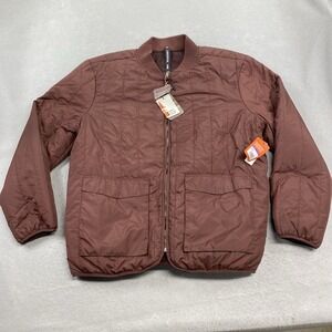 Bass Outdoor Jacket Mens XXL Rum Raisen Full Zip Reversible Puffer Ripstop